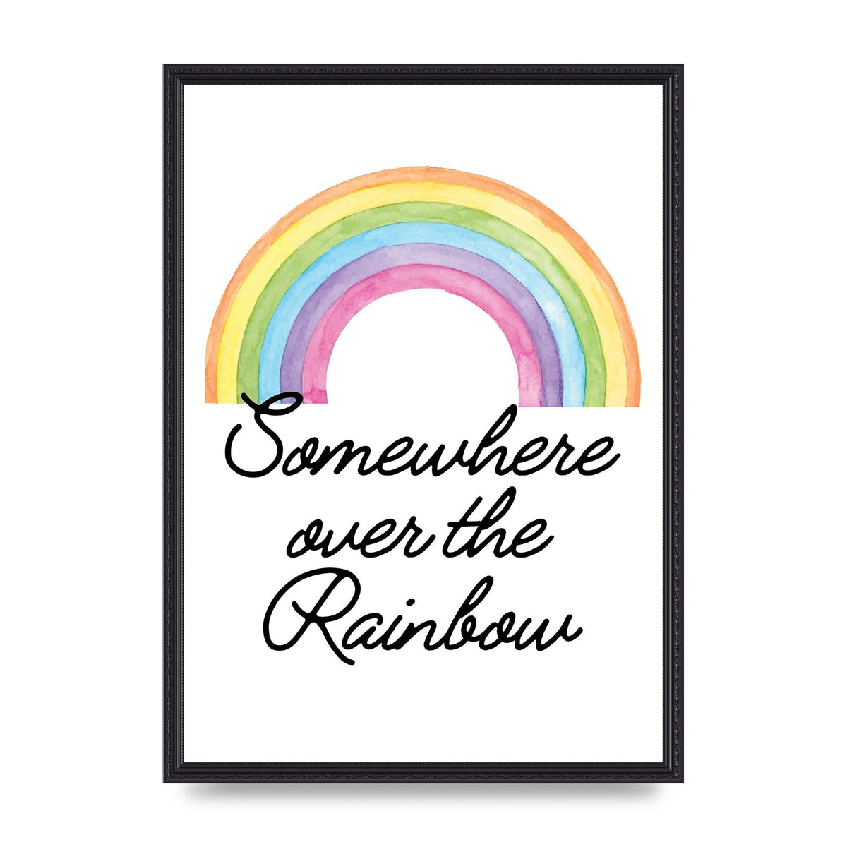Somewhere Over The Rainbow Wall Art - A2 framed