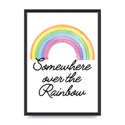 Somewhere Over The Rainbow Wall Art - A2 framed