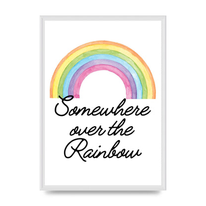 Somewhere Over The Rainbow Wall Art - A2 framed