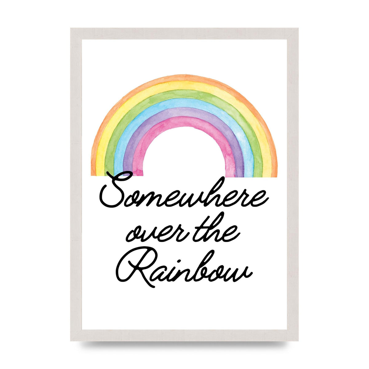 Somewhere Over The Rainbow Wall Art - A3 framed
