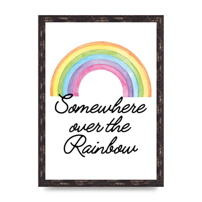Somewhere Over The Rainbow Wall Art - A3 framed