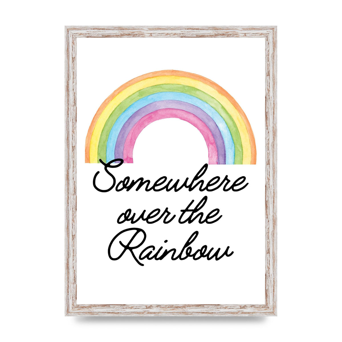 Somewhere Over The Rainbow Wall Art - A3 framed
