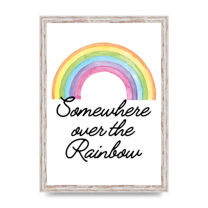 Somewhere Over The Rainbow Wall Art - A3 framed