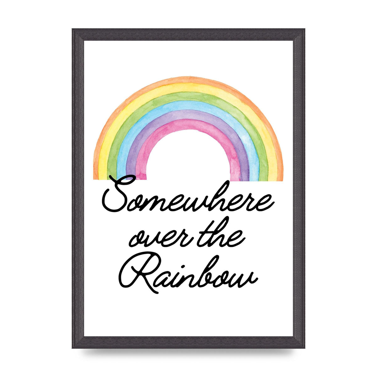 Somewhere Over The Rainbow Wall Art - A3 framed