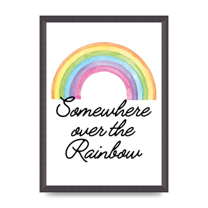 Somewhere Over The Rainbow Wall Art - A3 framed