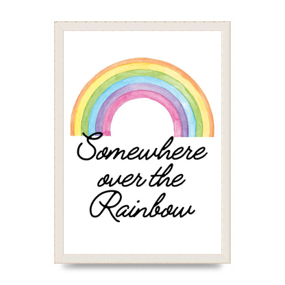 Somewhere Over The Rainbow Wall Art - A3 framed