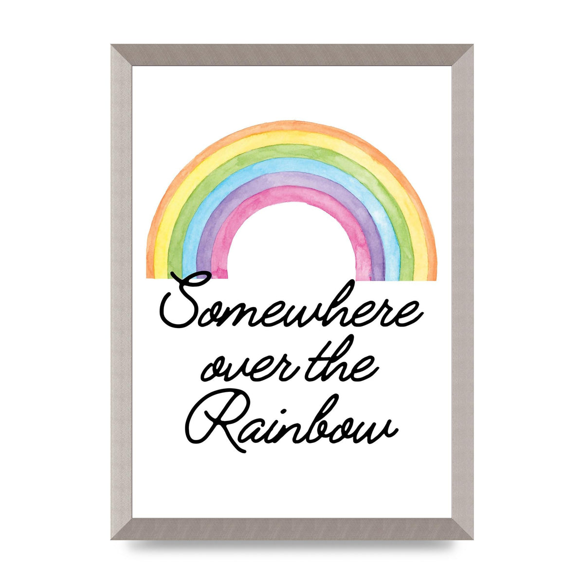 Somewhere Over The Rainbow Wall Art - A3 framed