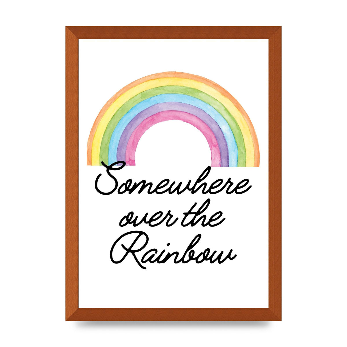 Somewhere Over The Rainbow Wall Art - A3 framed