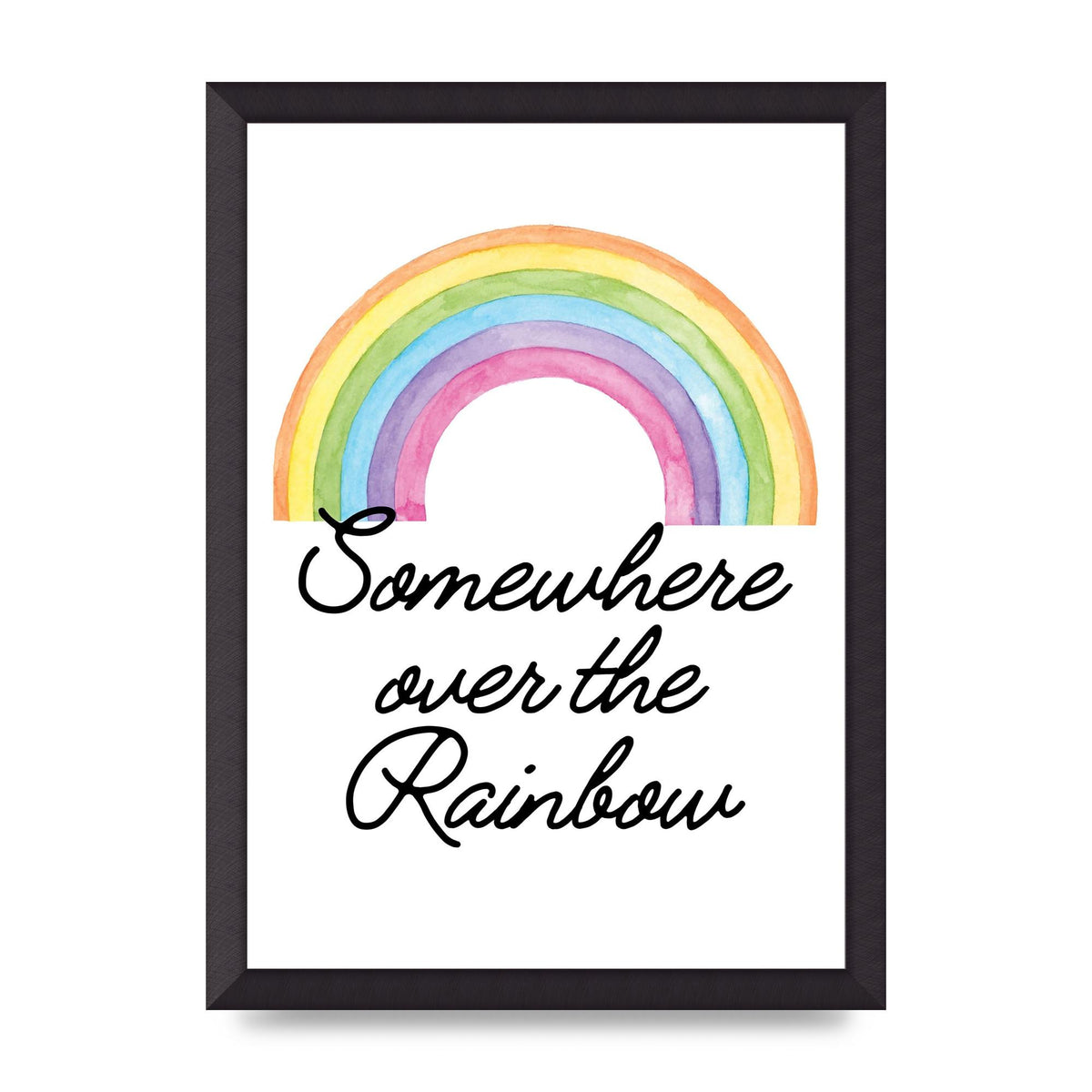 Somewhere Over The Rainbow Wall Art - A3 framed