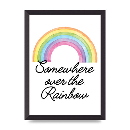 Somewhere Over The Rainbow Wall Art - A3 framed