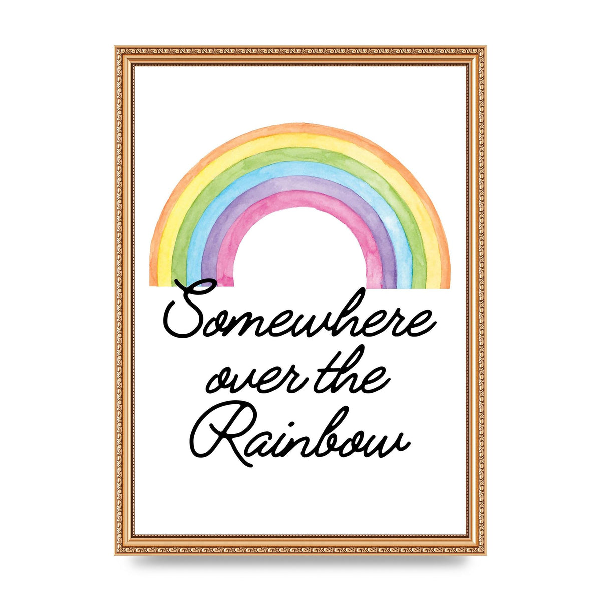 Somewhere Over The Rainbow Wall Art - A3 framed
