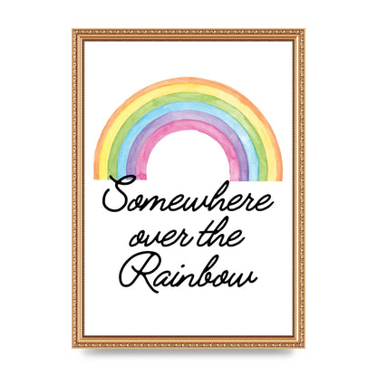 Somewhere Over The Rainbow Wall Art - A3 framed