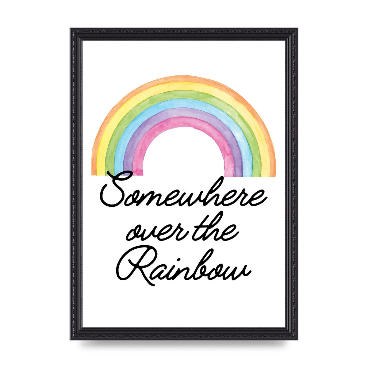 Somewhere Over The Rainbow Wall Art - A3 framed