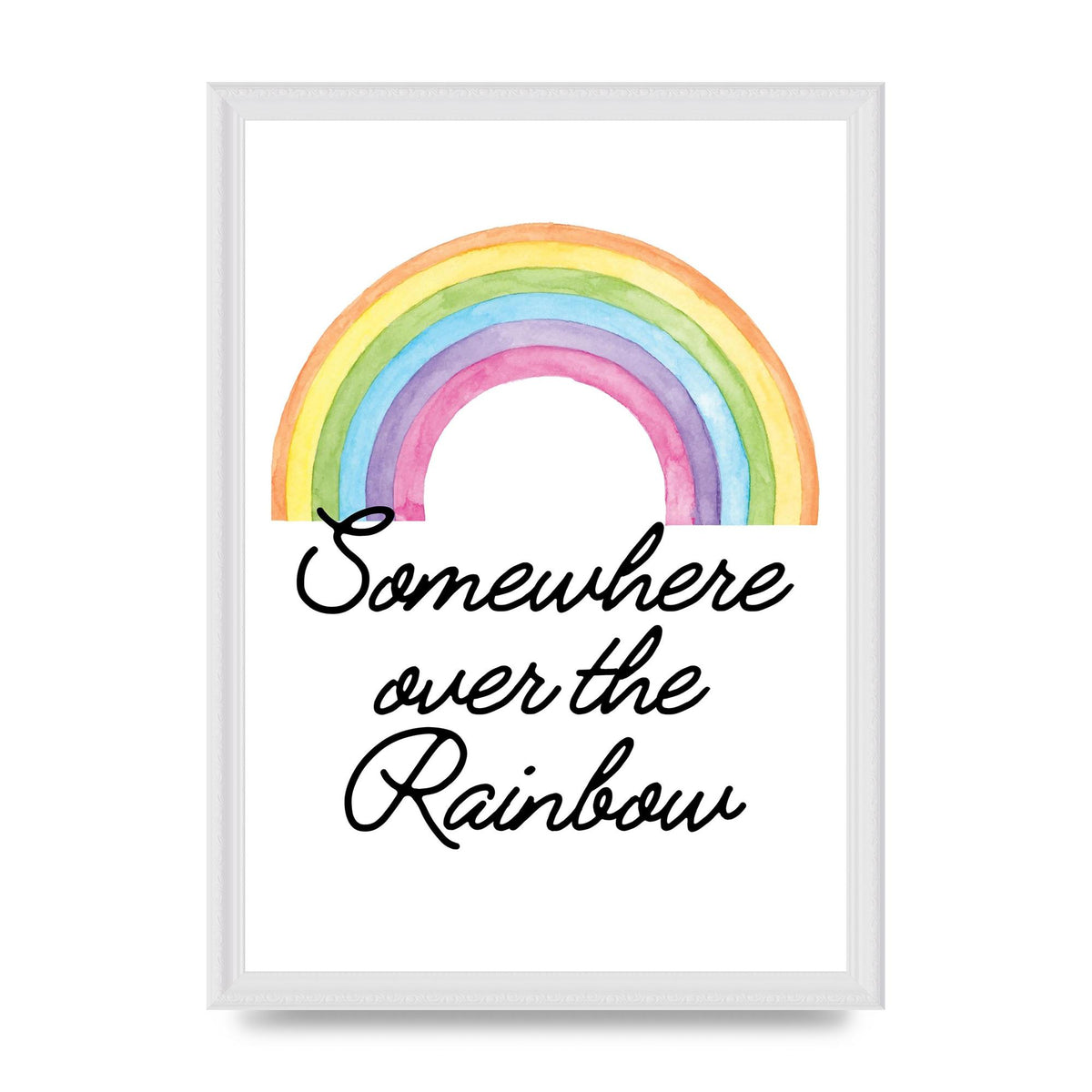 Somewhere Over The Rainbow Wall Art - A3 framed