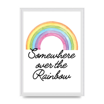 Somewhere Over The Rainbow Wall Art - A3 framed