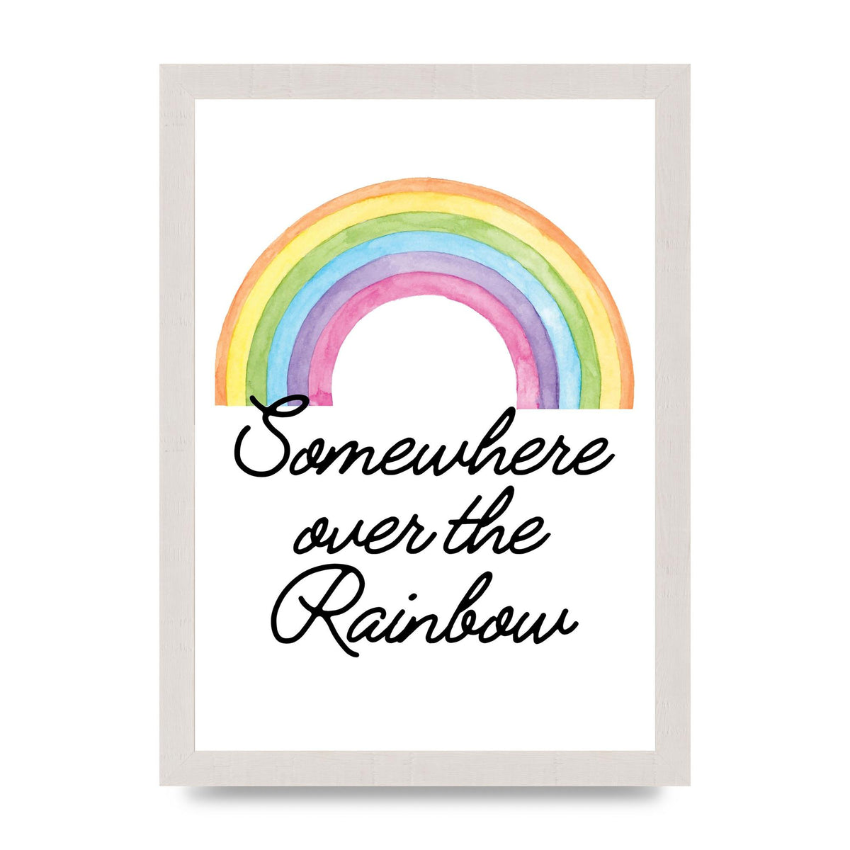 Somewhere Over The Rainbow Wall Art - A4 framed