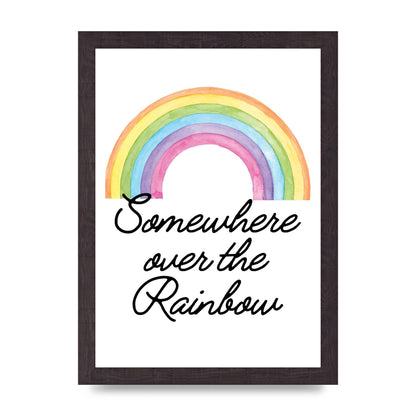 Somewhere Over The Rainbow Wall Art - A4 framed