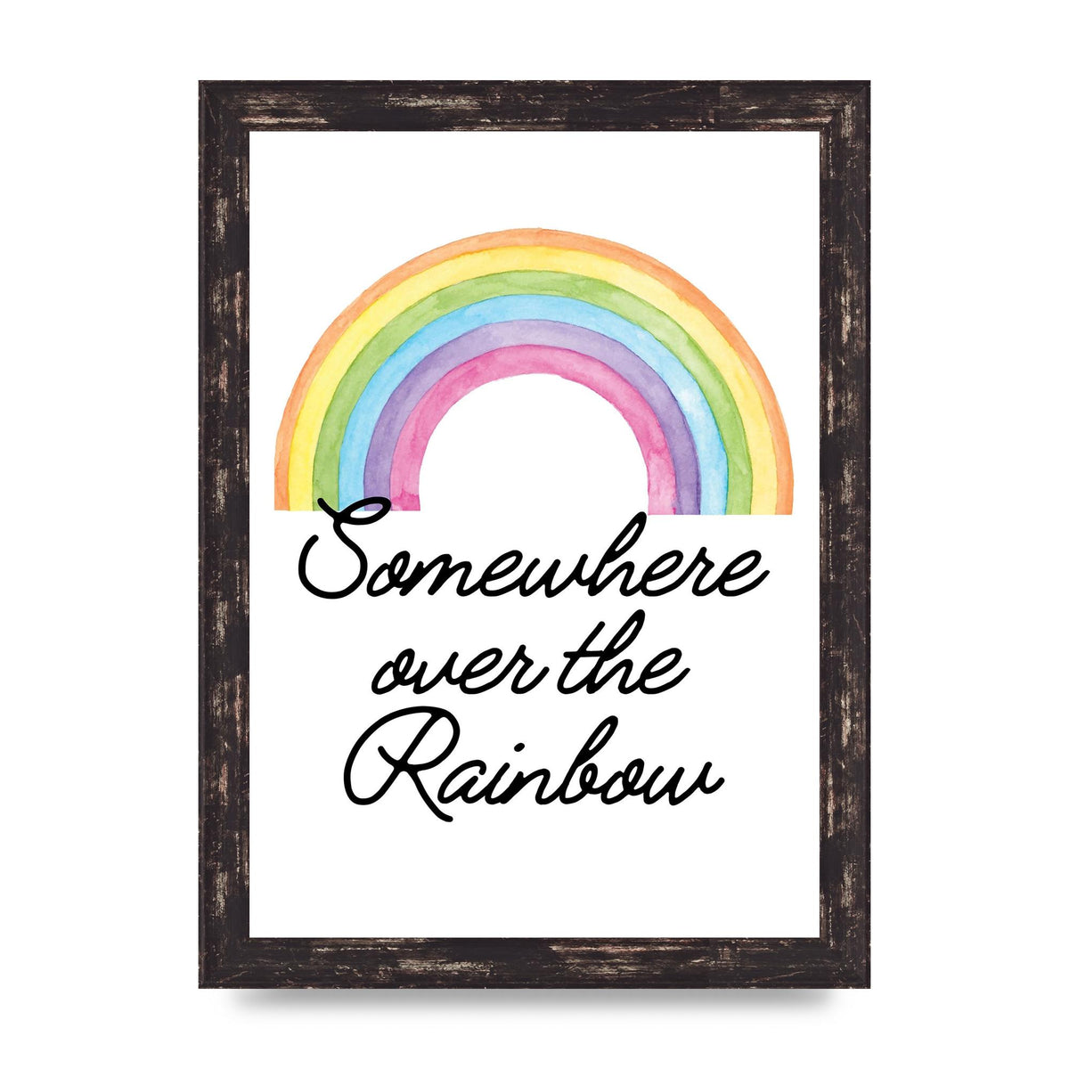 Somewhere Over The Rainbow Wall Art - A4 framed