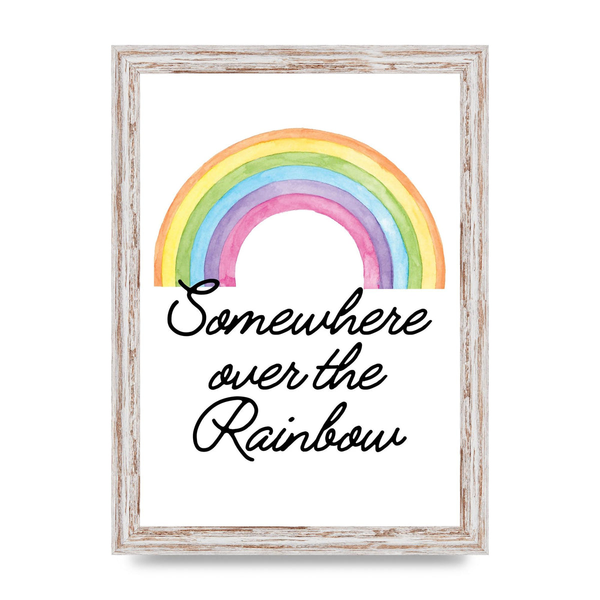 Somewhere Over The Rainbow Wall Art - A4 framed