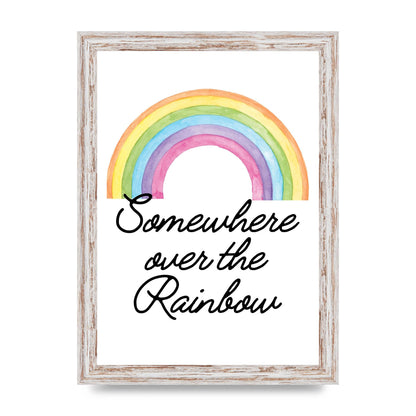 Somewhere Over The Rainbow Wall Art - A4 framed