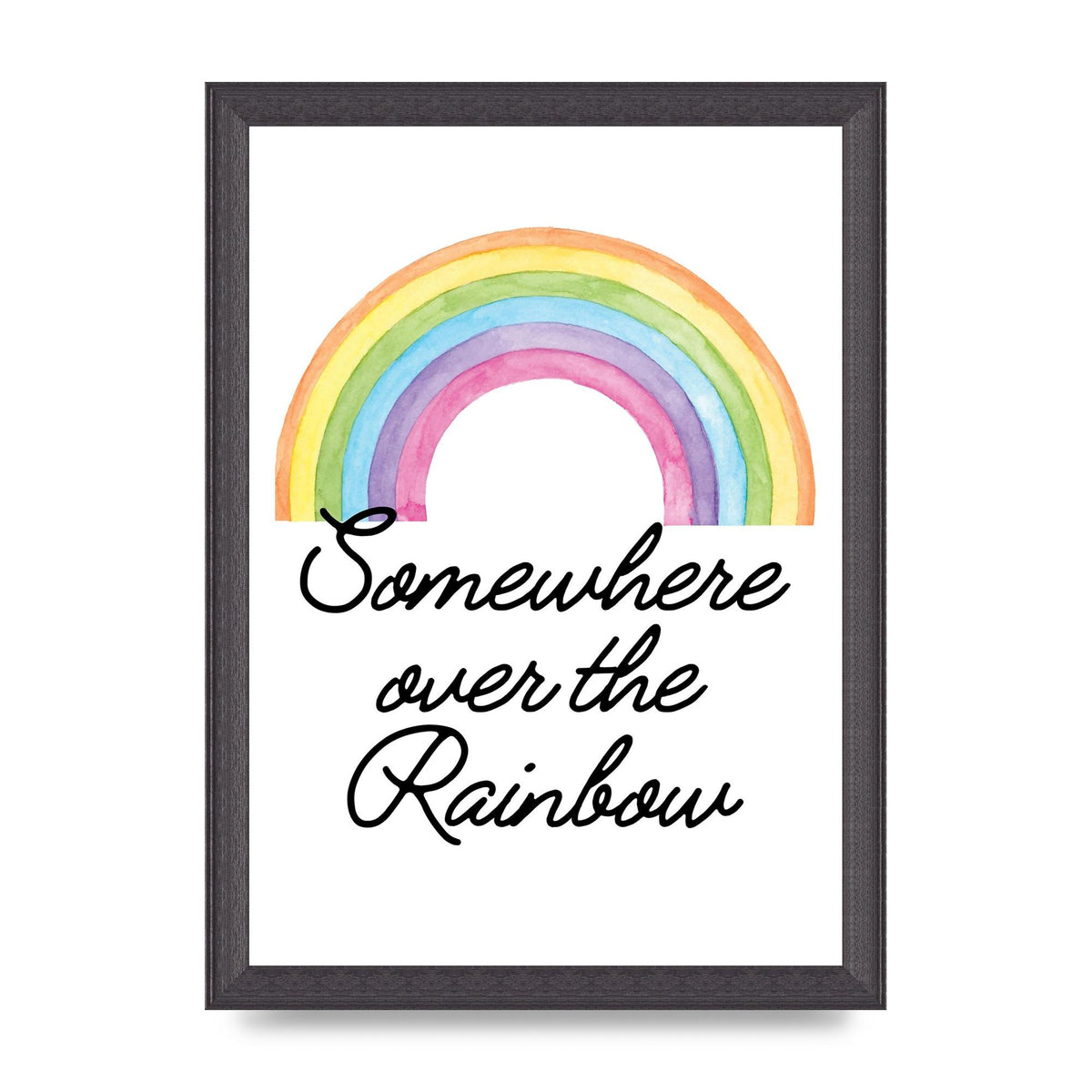 Somewhere Over The Rainbow Wall Art - A4 framed