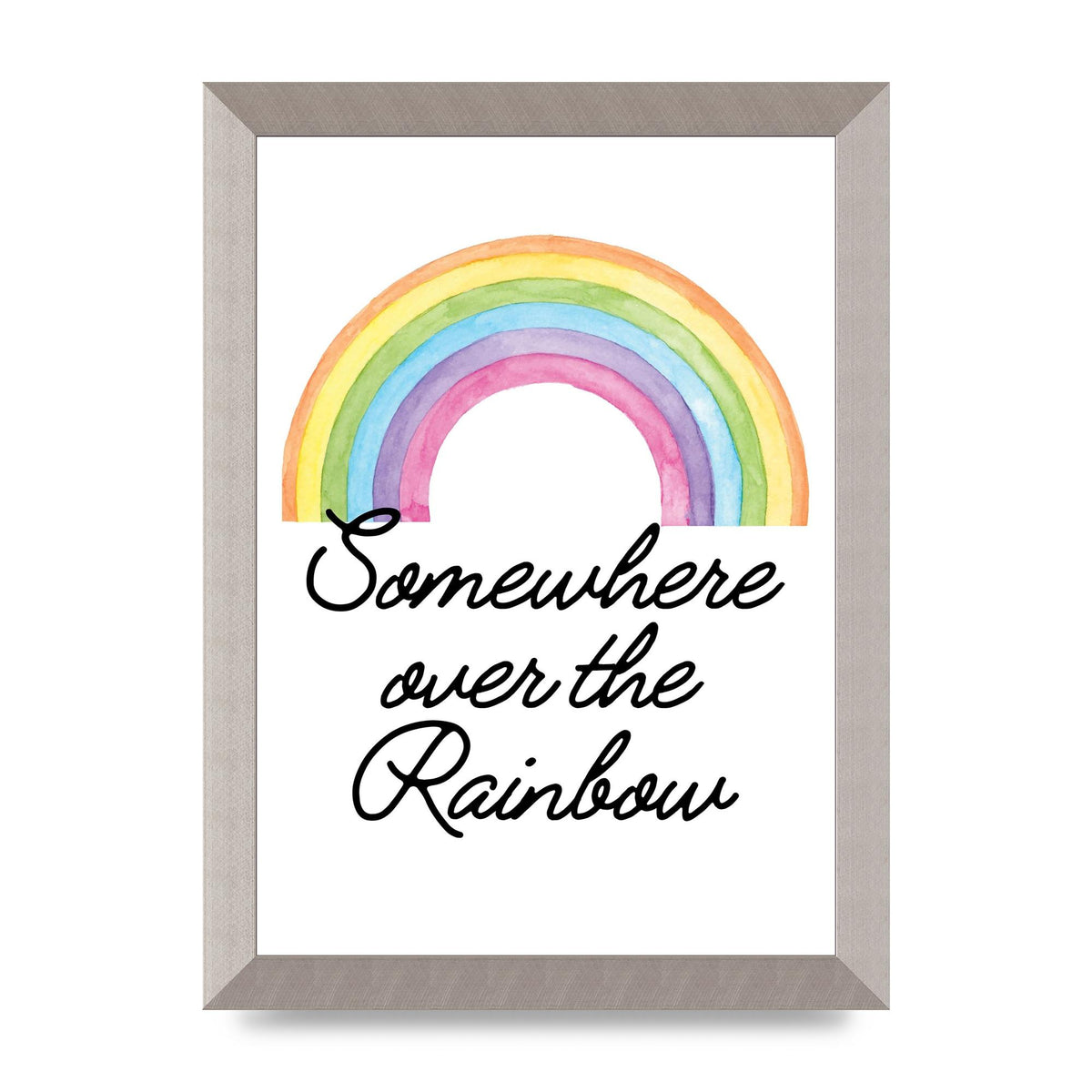 Somewhere Over The Rainbow Wall Art - A4 framed