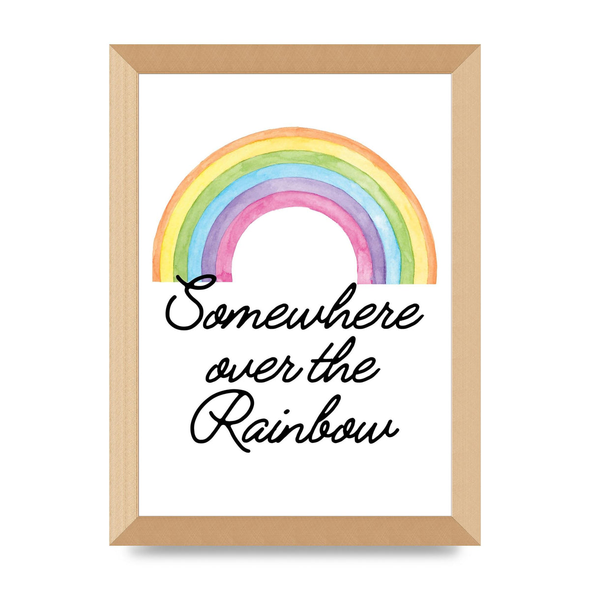 Somewhere Over The Rainbow Wall Art - A4 framed