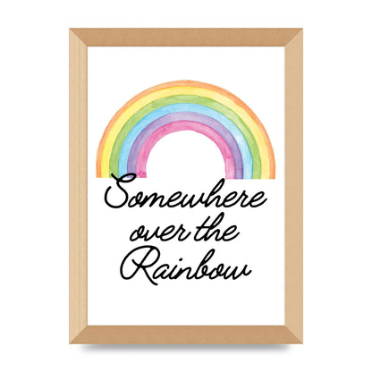 Somewhere Over The Rainbow Wall Art - A4 framed