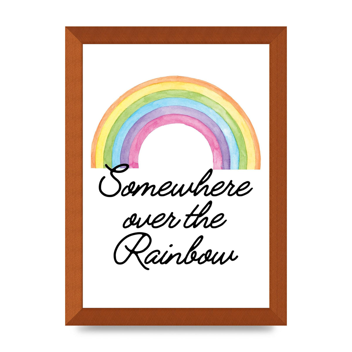 Somewhere Over The Rainbow Wall Art - A4 framed