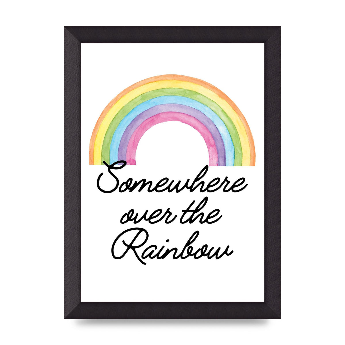 Somewhere Over The Rainbow Wall Art - A4 framed