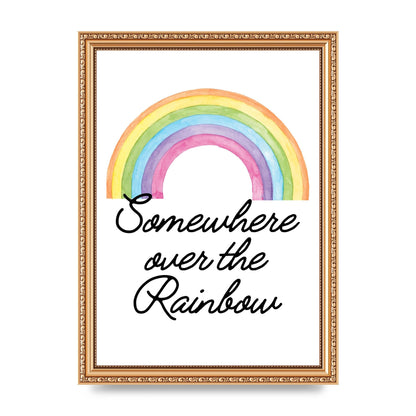 Somewhere Over The Rainbow Wall Art - A4 framed