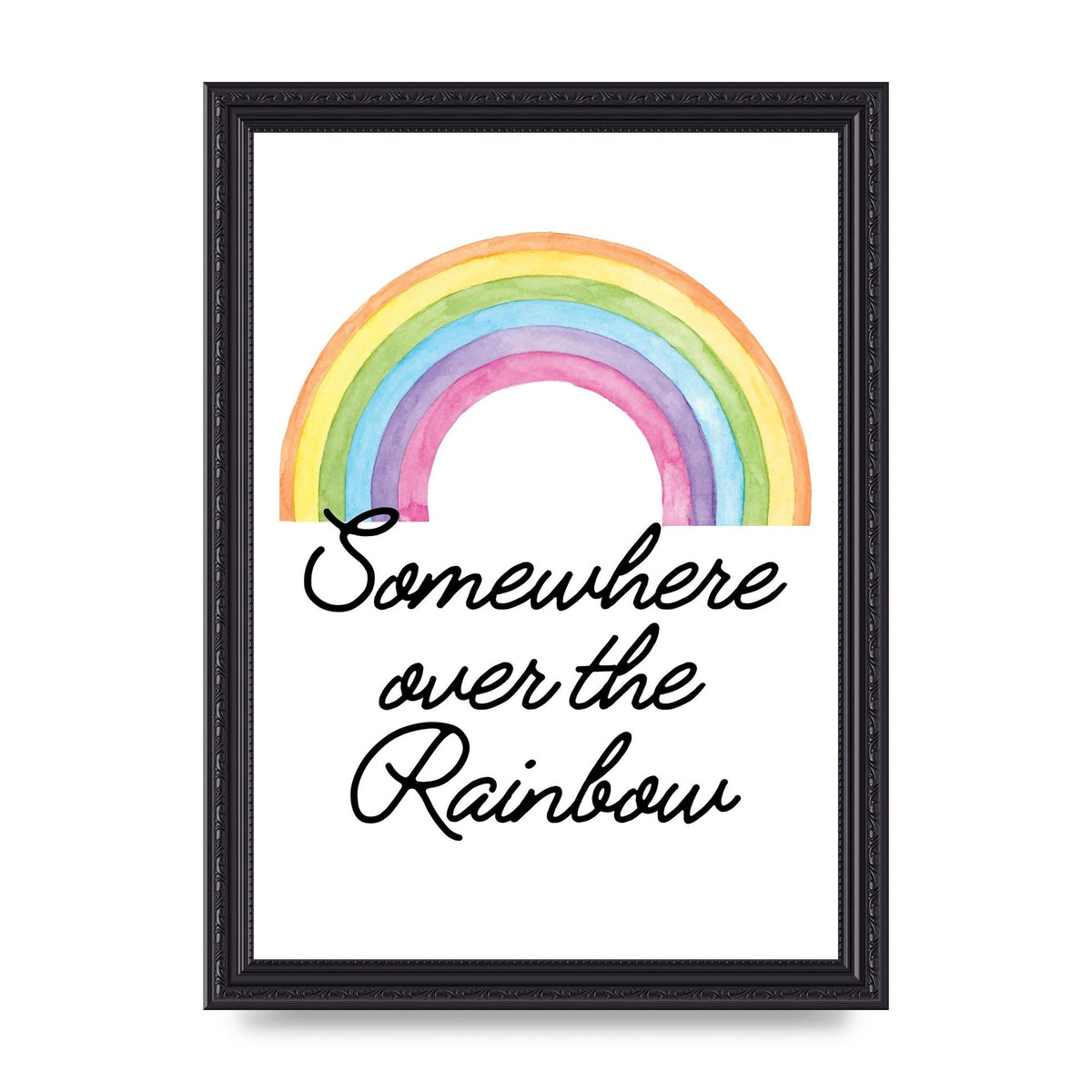 Somewhere Over The Rainbow Wall Art - A4 framed