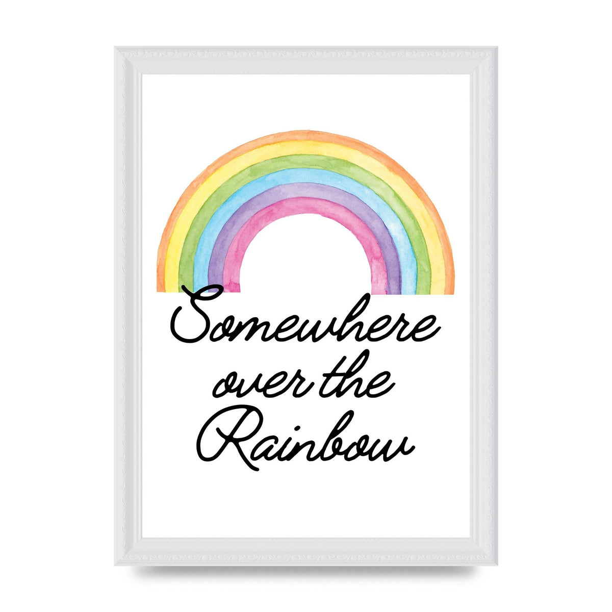 Somewhere Over The Rainbow Wall Art - A4 framed
