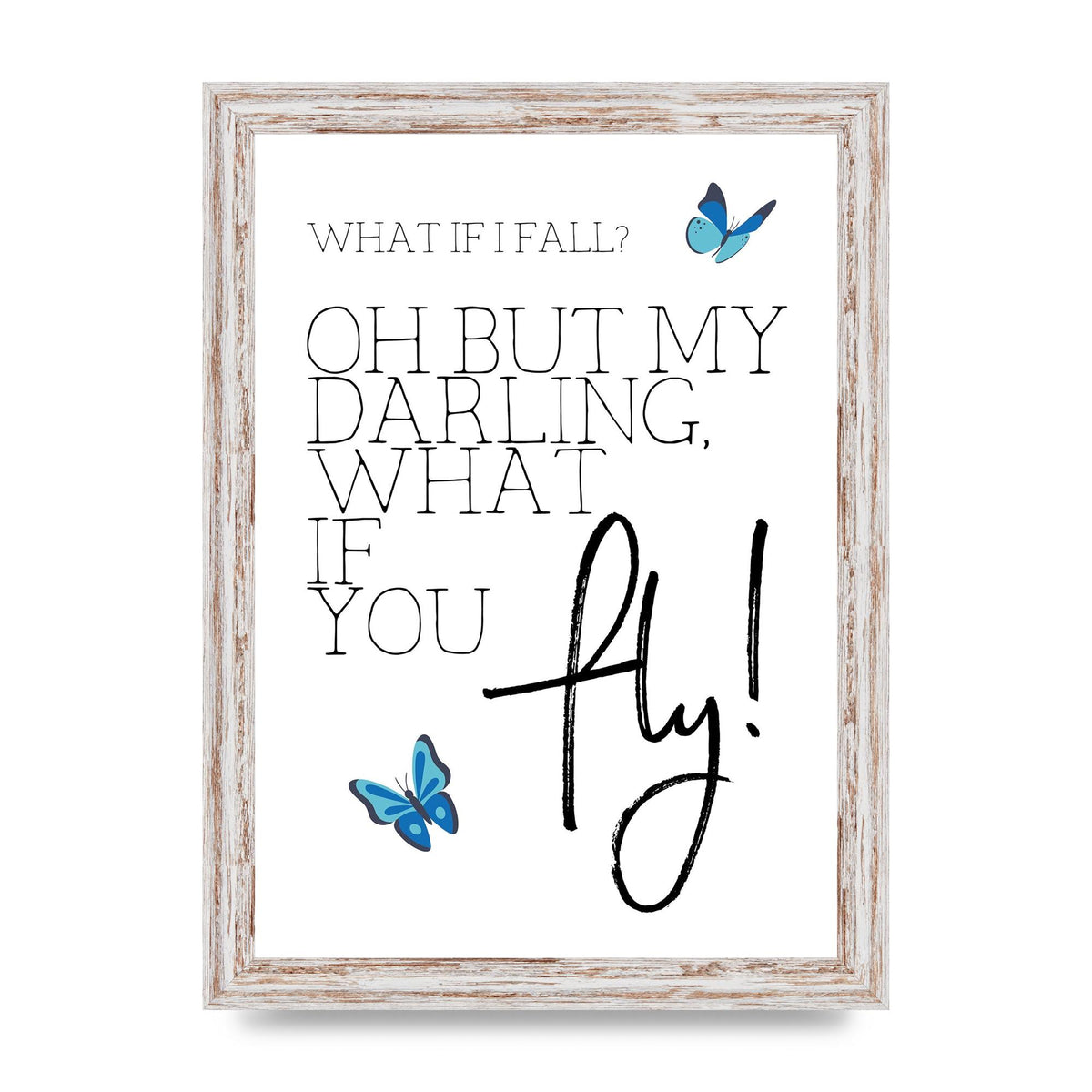 What If I Fall" Printed Poster - A4 framed
