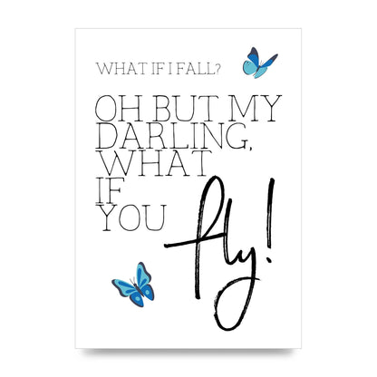 What If I Fall" Printed Poster - unframed print
