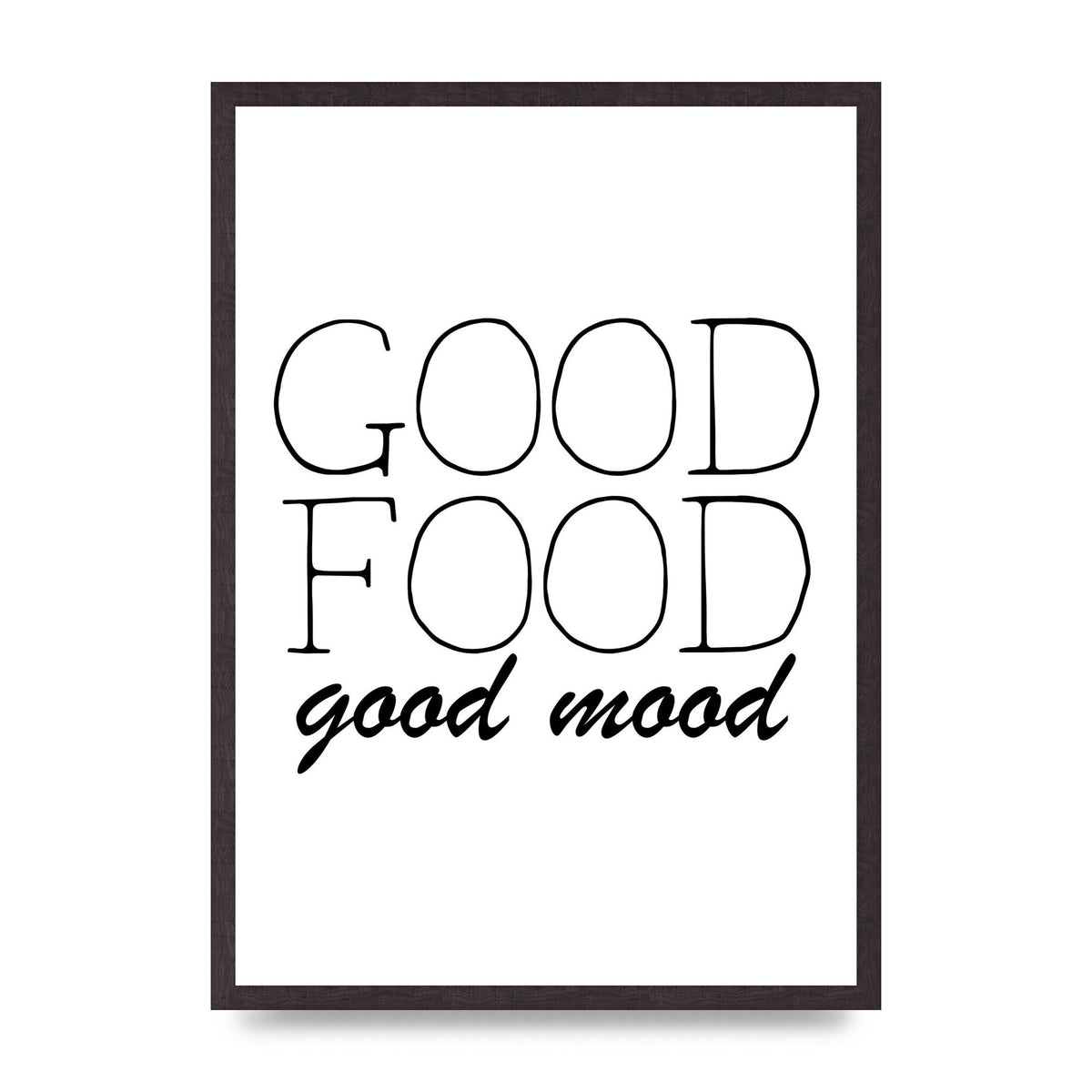 Good Food Good Mood" Art for the home - A2 framed