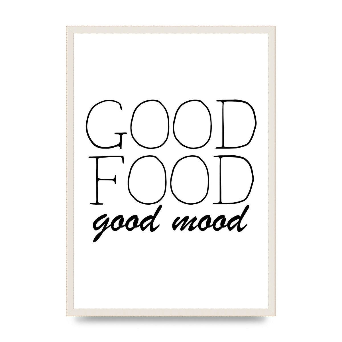 Good Food Good Mood" Art for the home - A2 framed