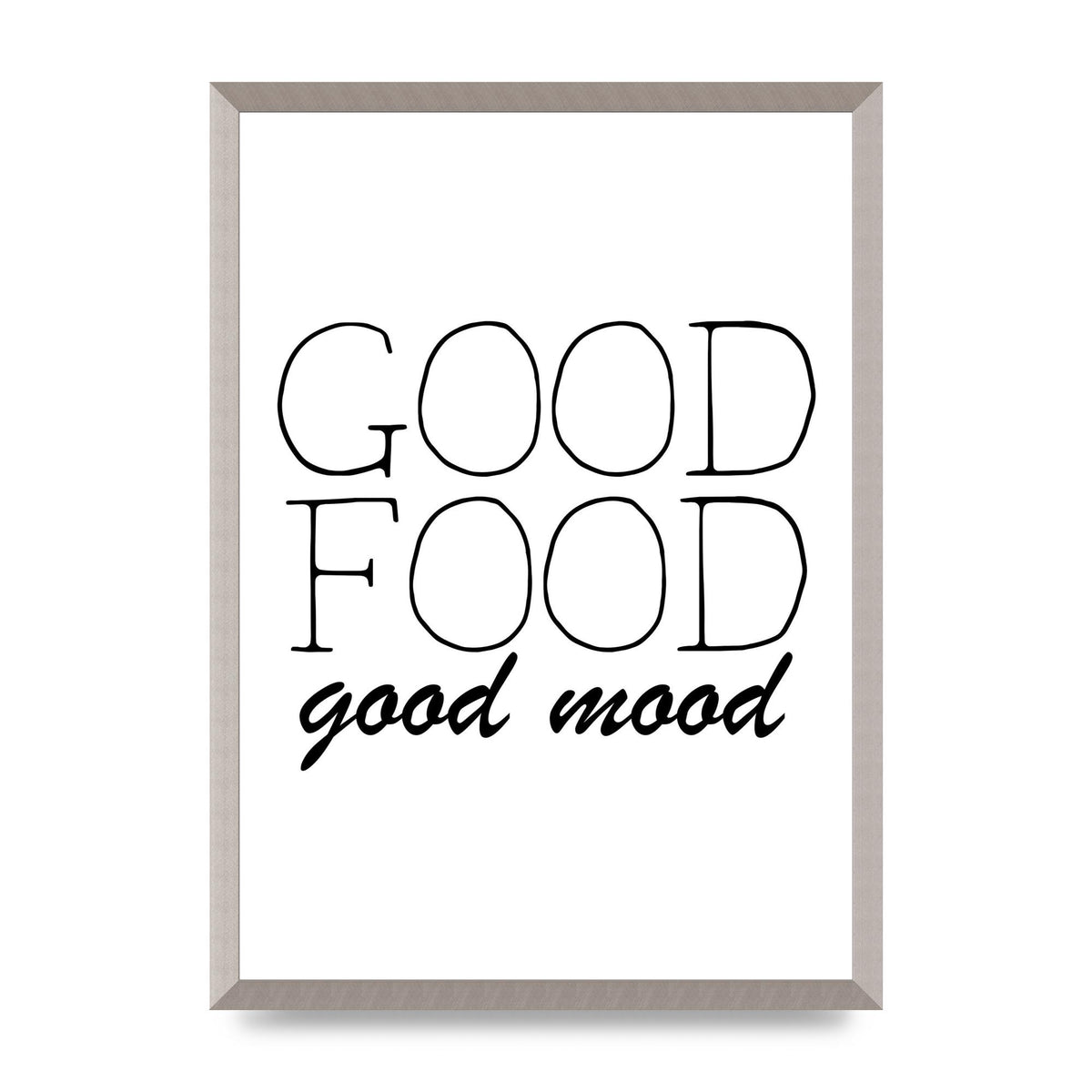 Good Food Good Mood" Art for the home - A2 framed