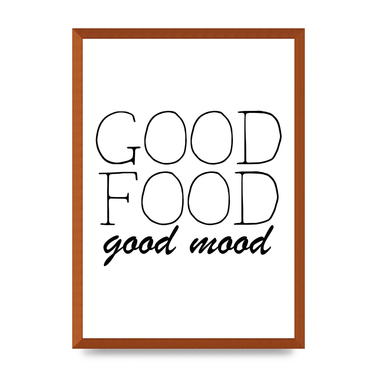 Good Food Good Mood" Art for the home - A2 framed