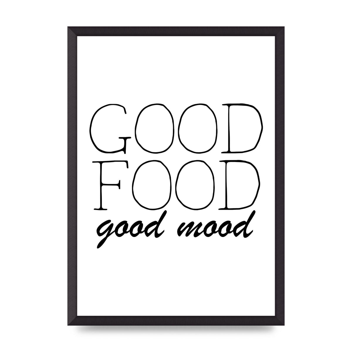 Good Food Good Mood" Art for the home - A2 framed