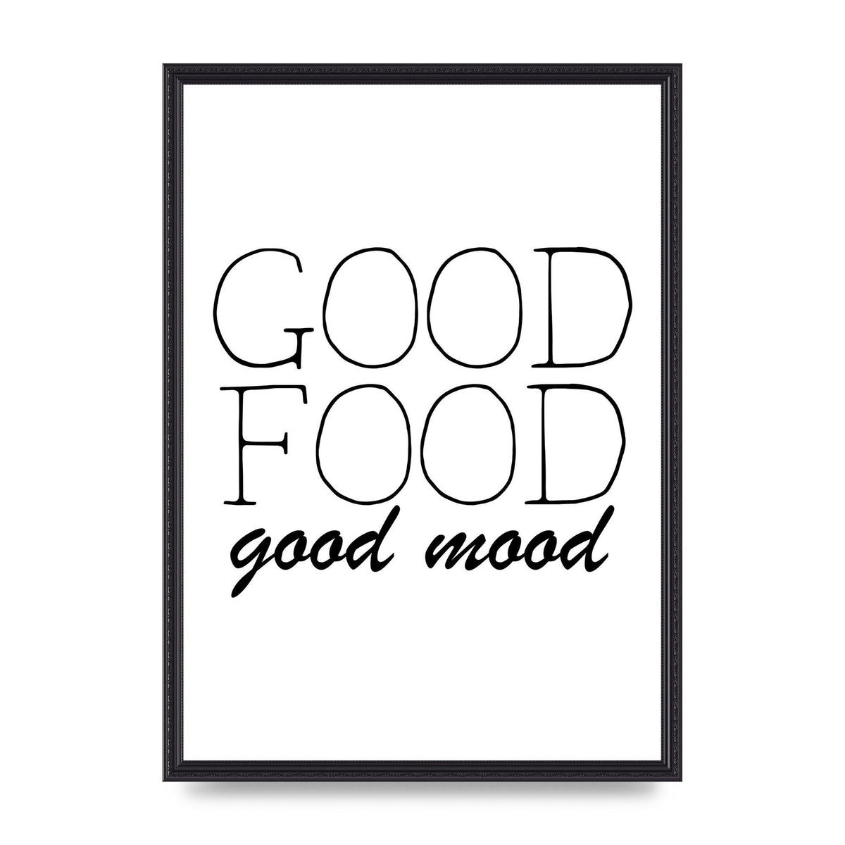 Good Food Good Mood" Art for the home - A2 framed