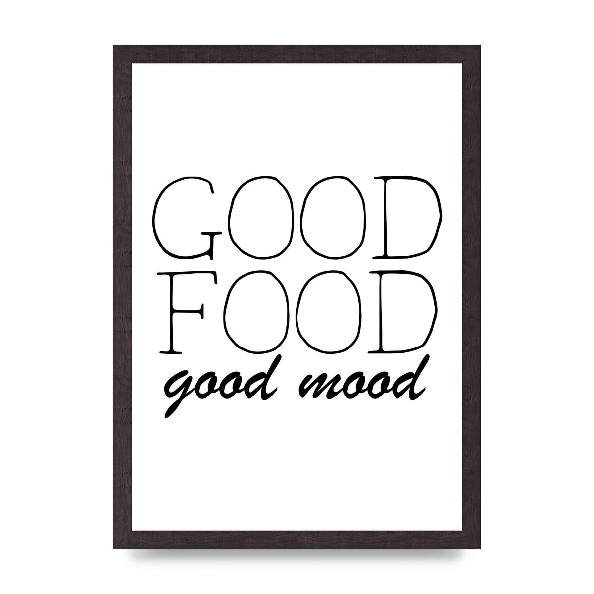 Good Food Good Mood" Art for the home - A3 framed
