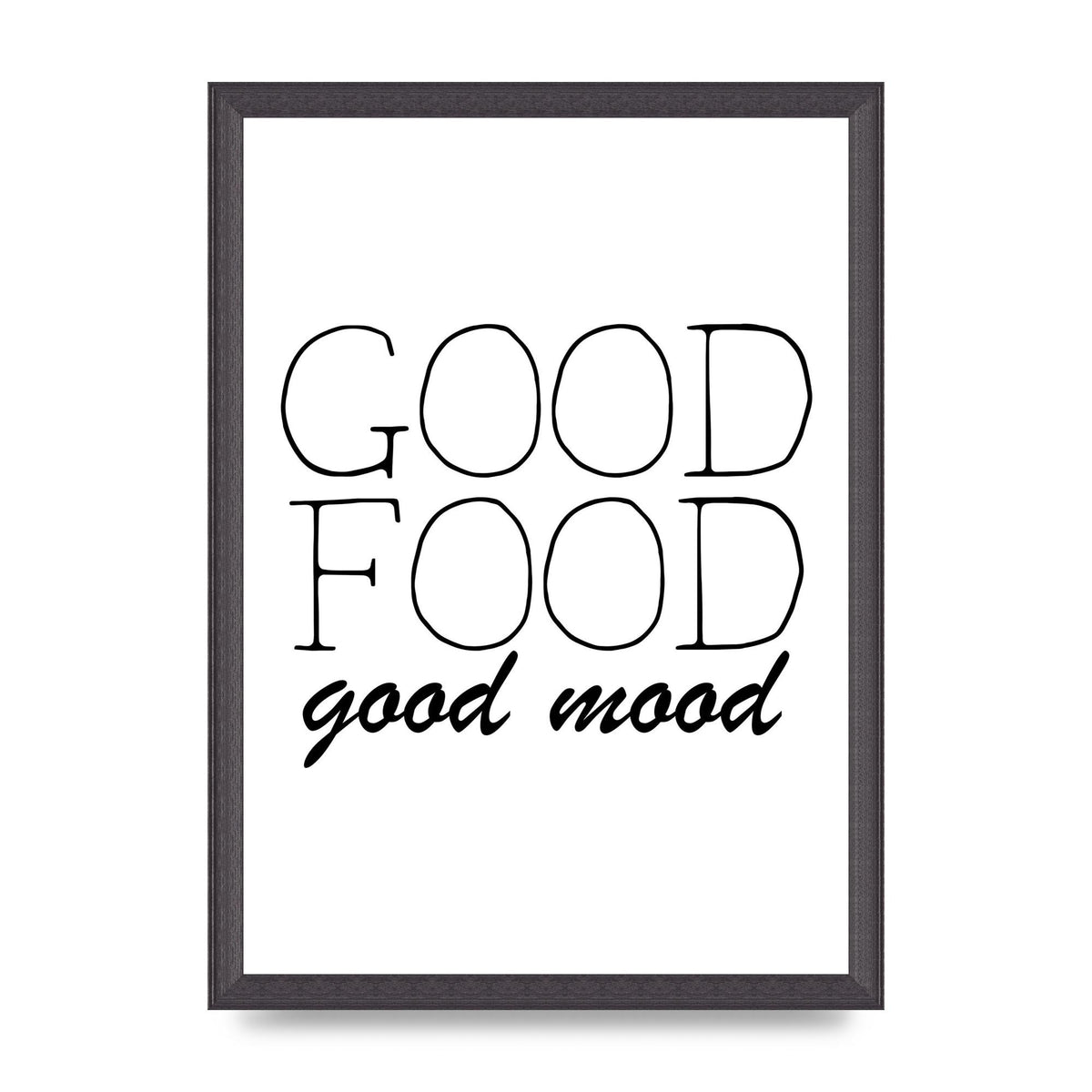 Good Food Good Mood" Art for the home - A3 framed