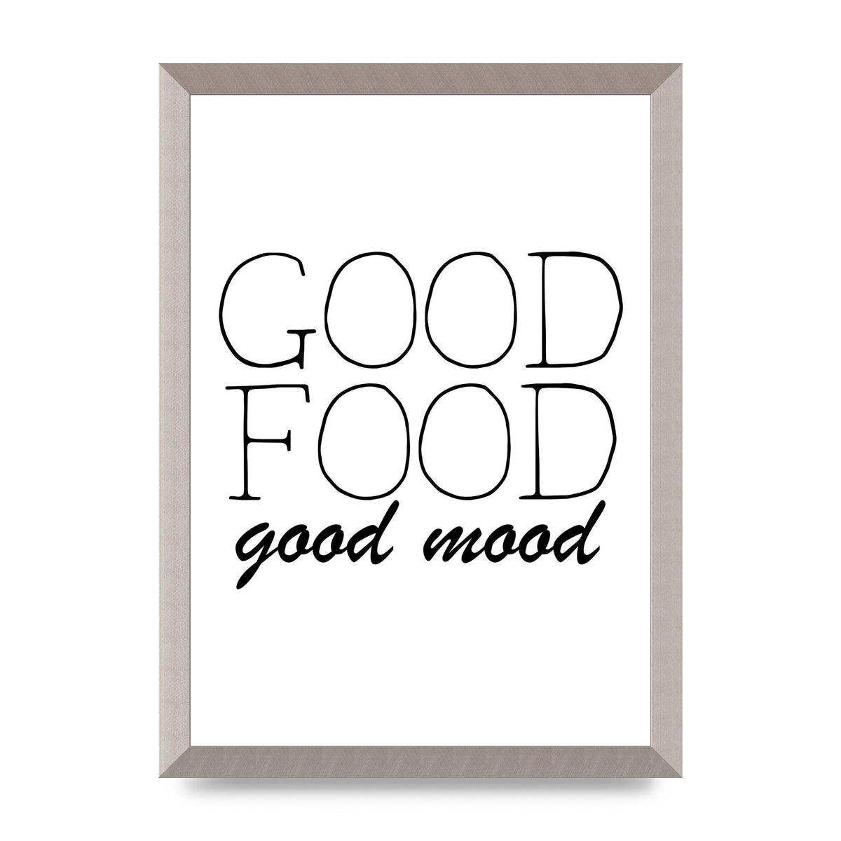 Good Food Good Mood" Art for the home - A3 framed