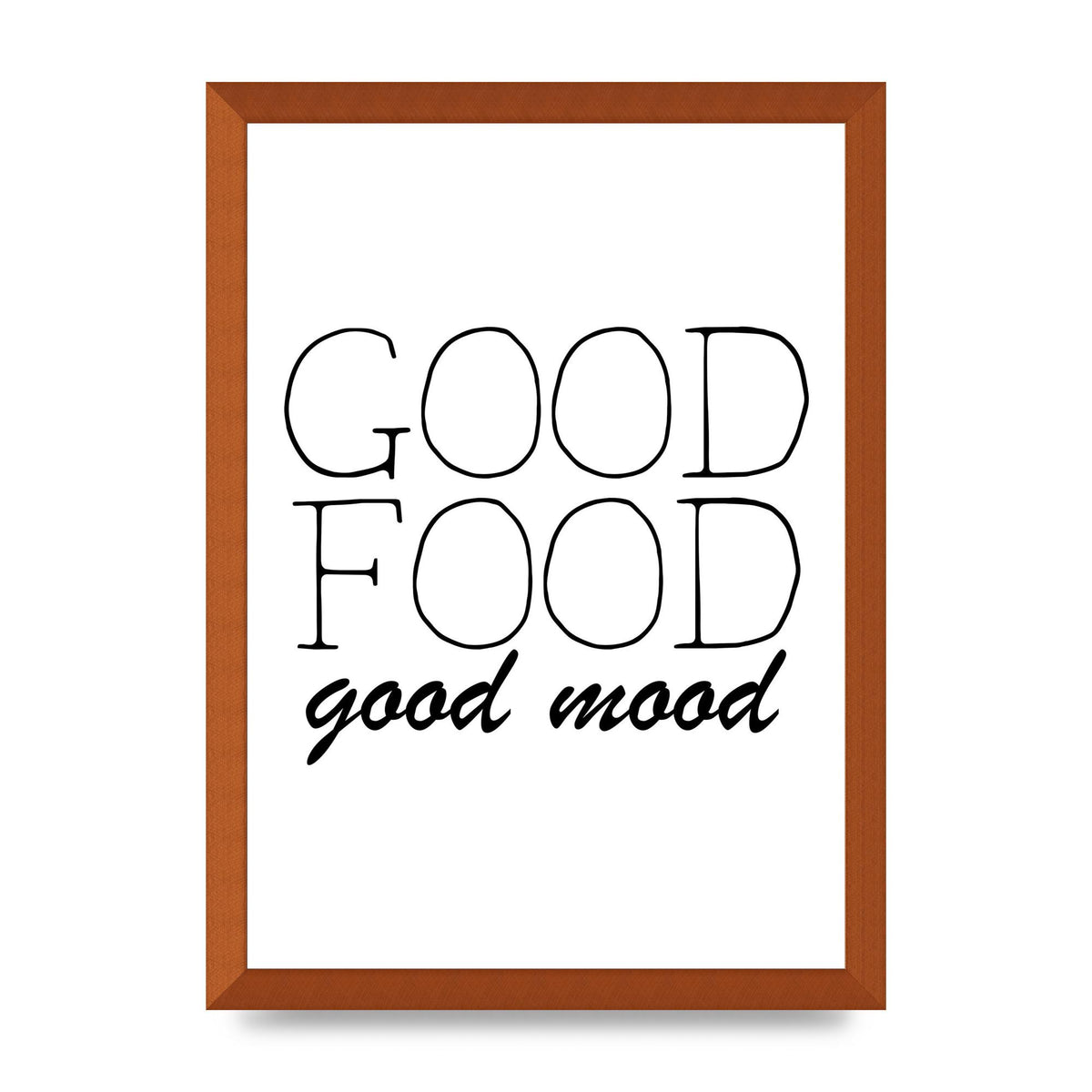 Good Food Good Mood" Art for the home - A3 framed