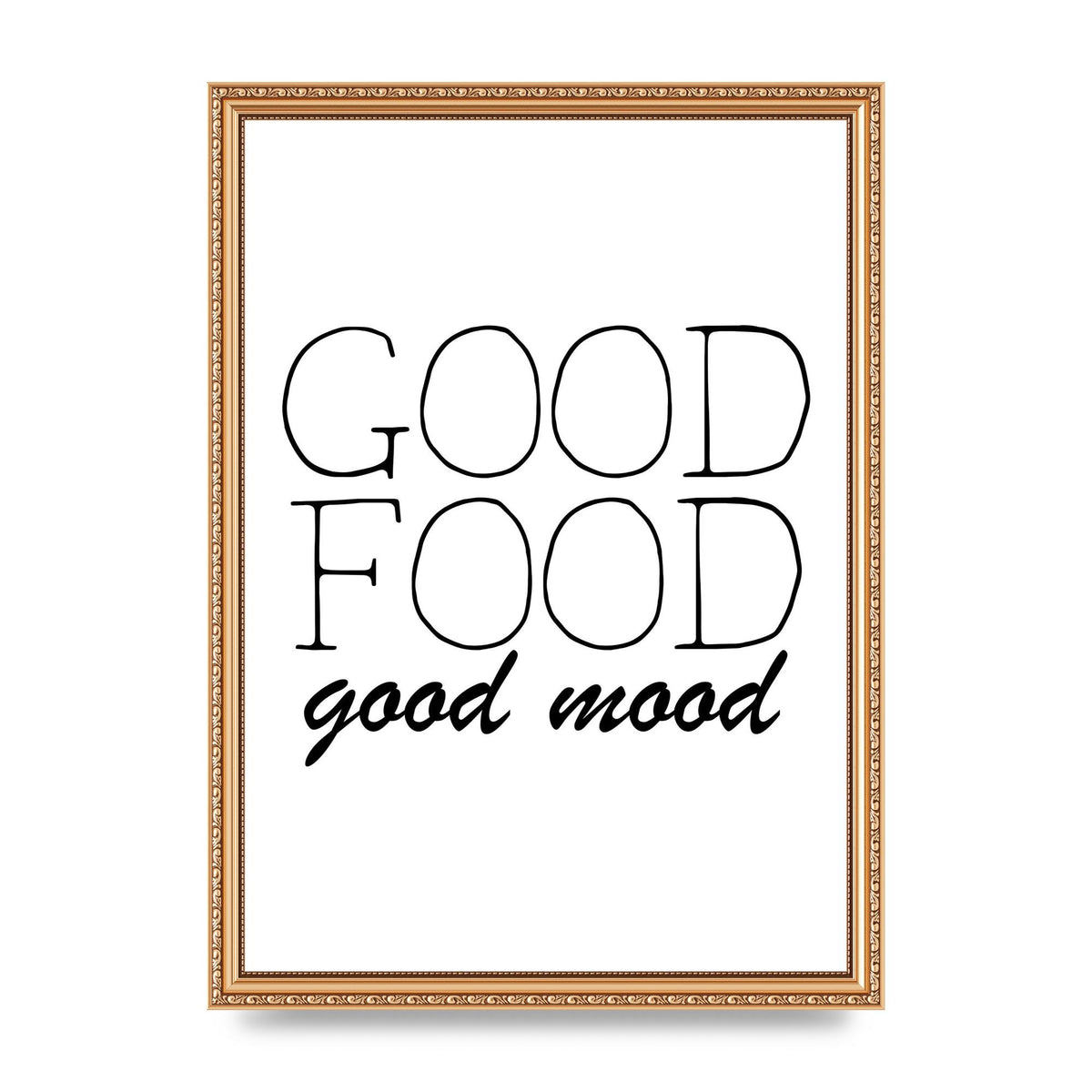 Good Food Good Mood" Art for the home - A3 framed