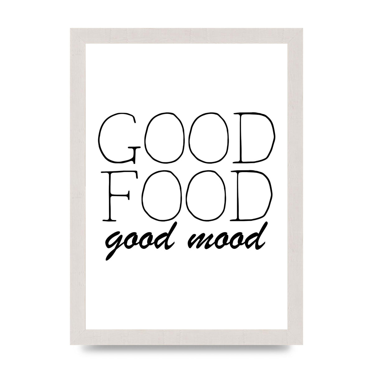 Good Food Good Mood" Art for the home - A4 framed