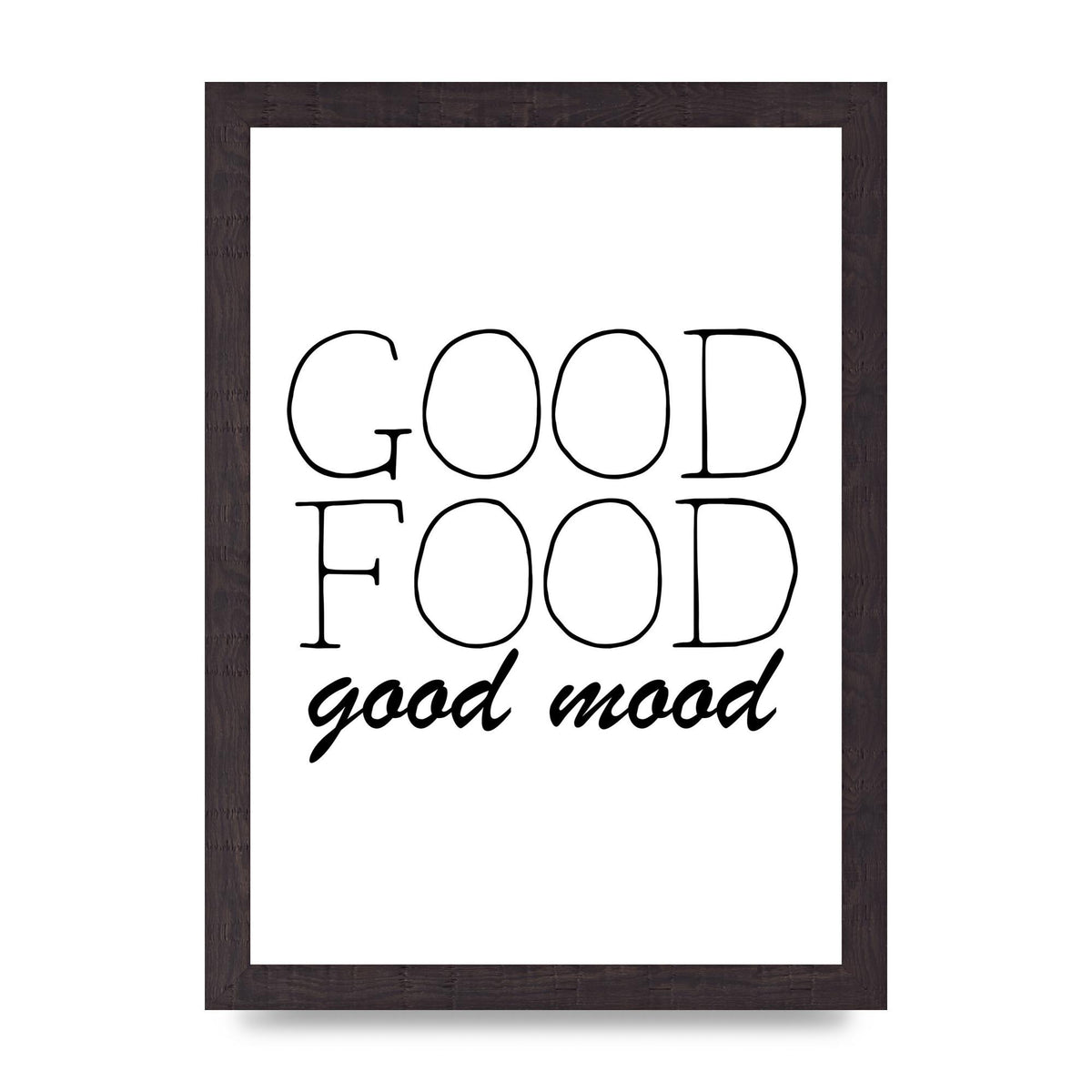 Good Food Good Mood" Art for the home - A4 framed