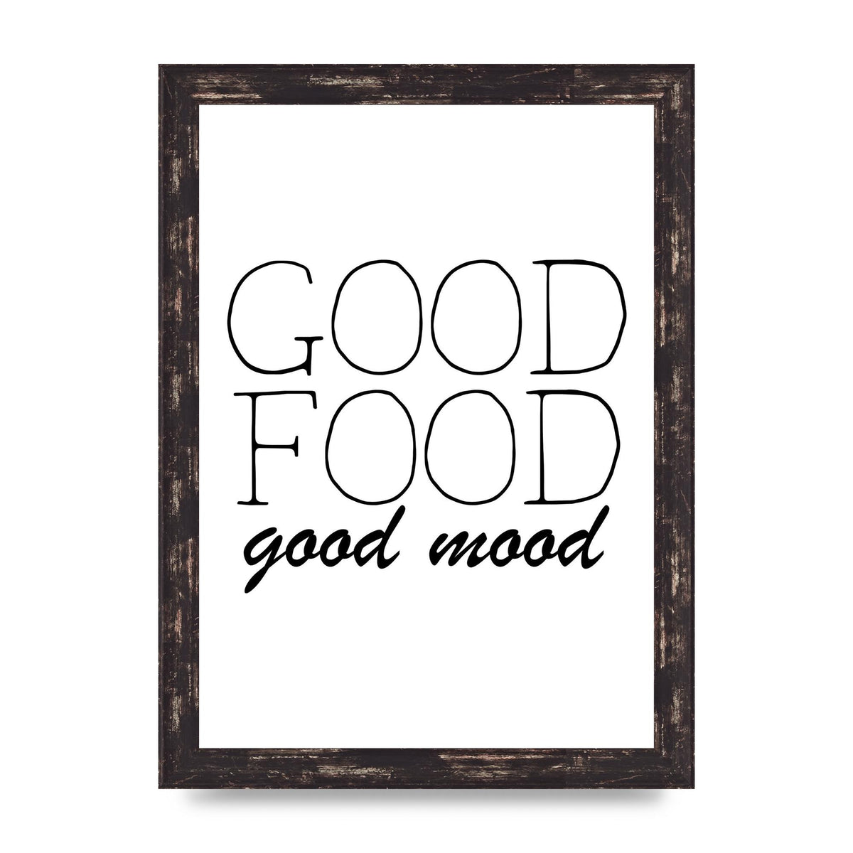 Good Food Good Mood" Art for the home - A4 framed