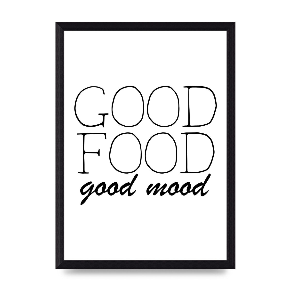Good Food Good Mood" Art for the home - A4 framed